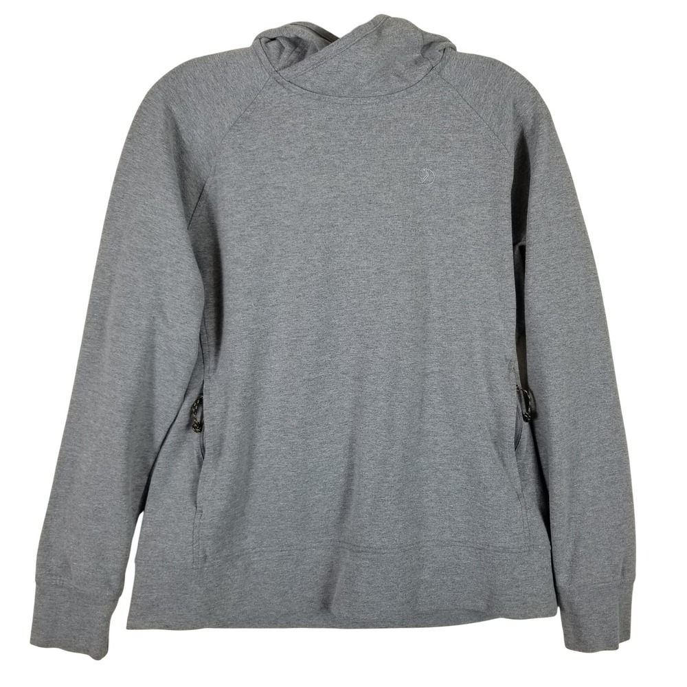 Fjallraven High Coast Lite Hoodie Womens Medium Grey Pullover Sweatshirt‎